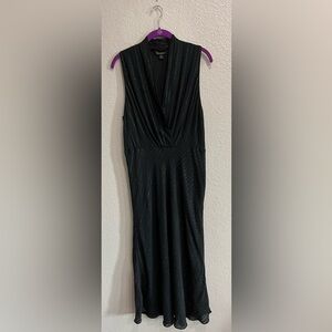 Banana Republic Womens Black Striped Surplice‎ Neck Size 14